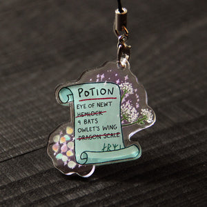 Witch Shopping List Charm